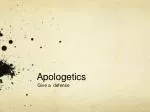 Apologetics - slide 1