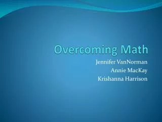 Overcoming Math