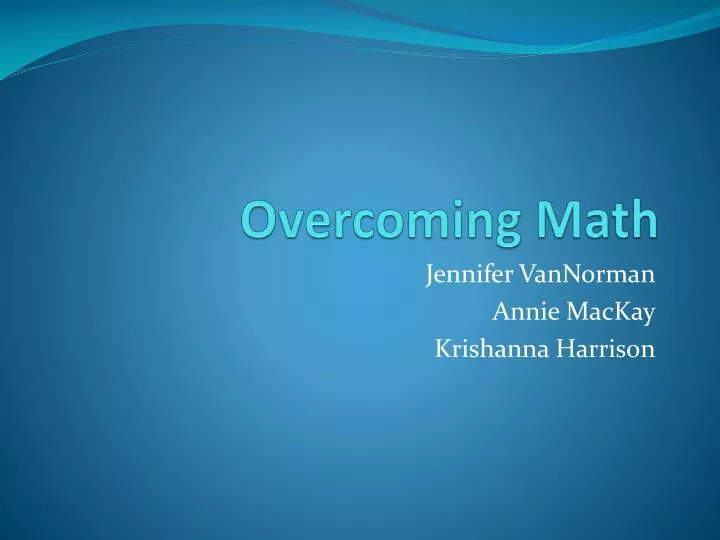 overcoming math