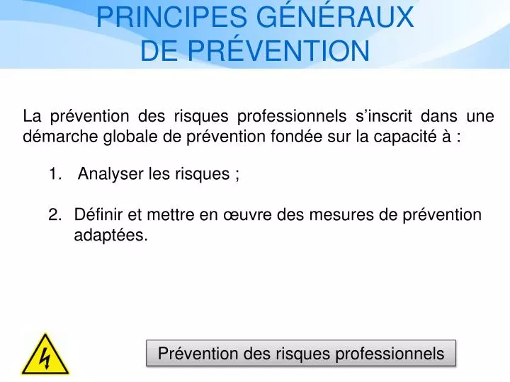 principes g n raux de pr vention