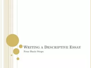 writing a descriptive essay