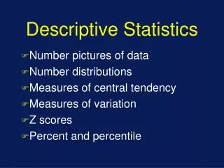 Descriptive Statistics