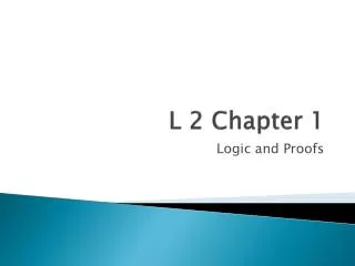 L 2 Chapter 1