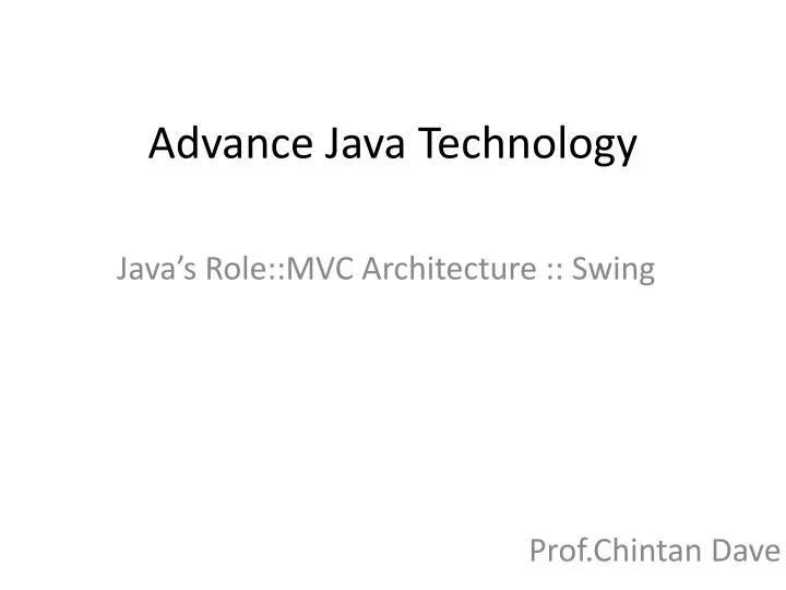 advance java technology