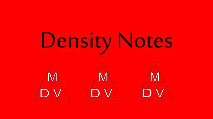 density notes