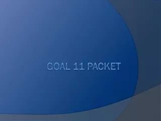 Goal 11 Packet