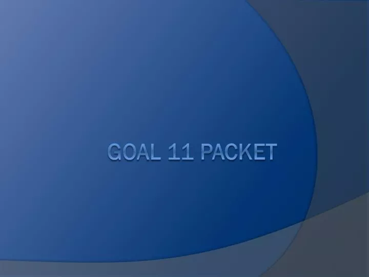 goal 11 packet