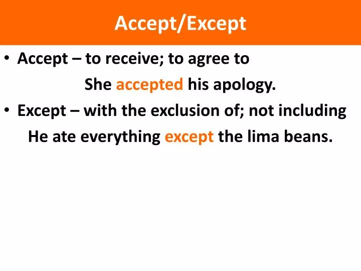 accept except
