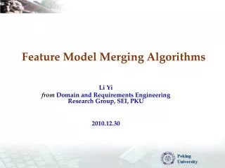 Feature Model Merging Algorithms