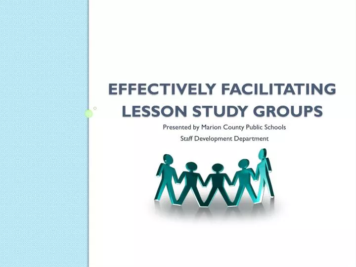 effectively facilitating lesson study groups