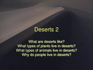 Deserts 2