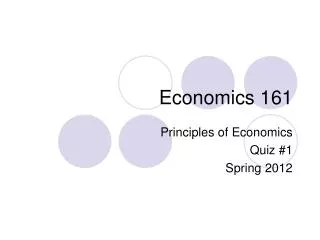Economics 161