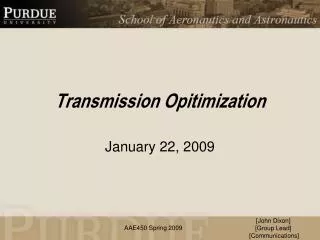 Transmission Opitimization