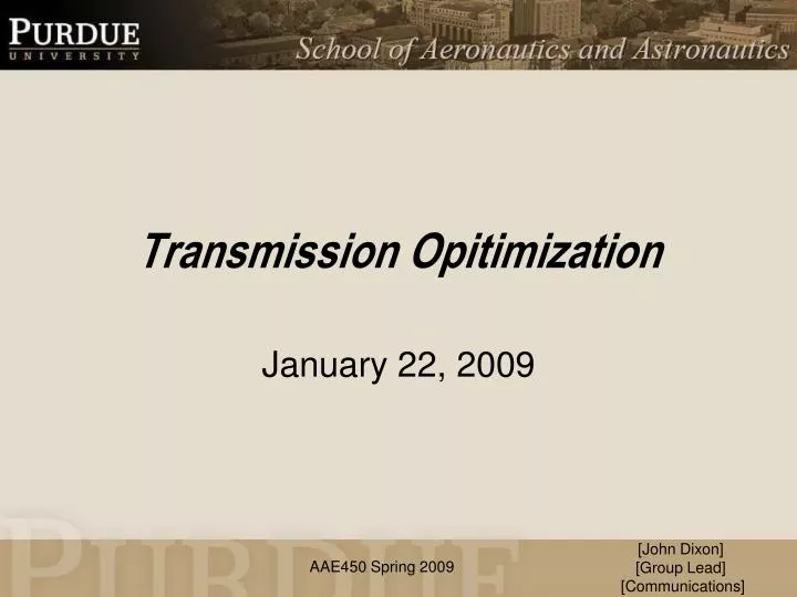 transmission opitimization