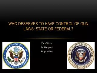 Who Deserves to Have Control of Gun Laws: State or Federal?