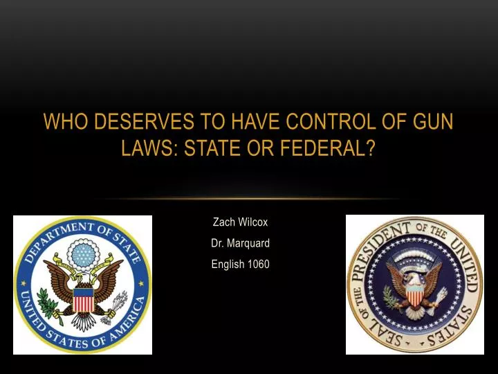 who deserves to have control of gun laws state or federal