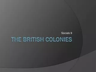 The British Colonies