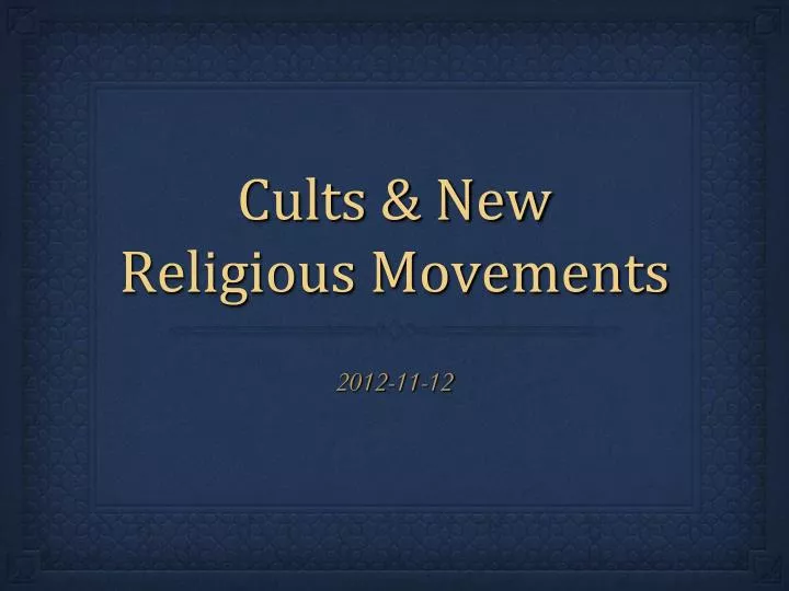 cults new religious movements