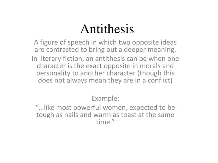 antithesis n