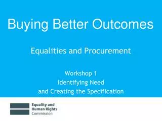 Equalities and Procurement