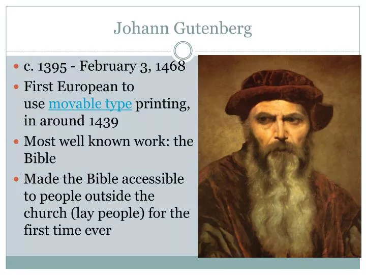 johann gutenberg