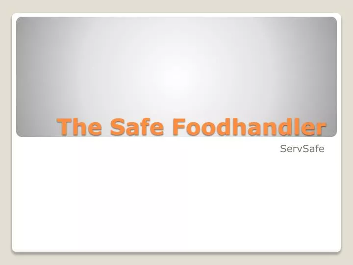 the safe foodhandler