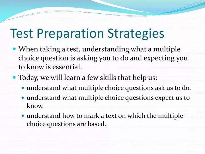 test preparation strategies