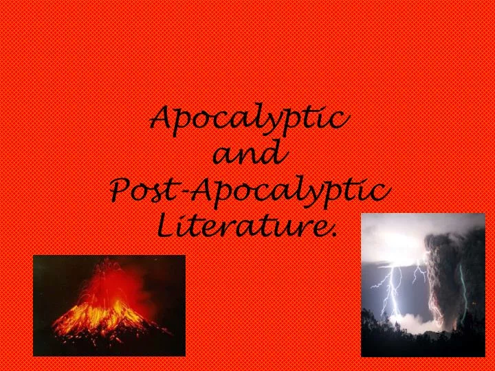apocalyptic and post apocalyptic literature