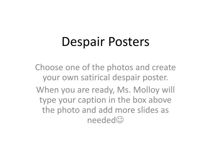 despair posters
