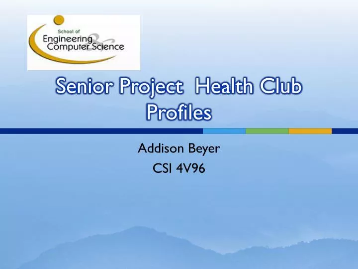 senior project health club profiles