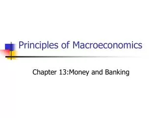 principles of macroeconomics