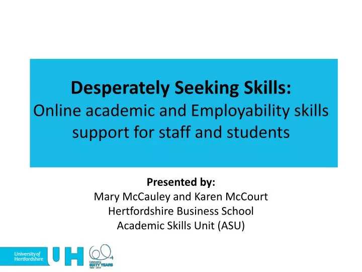 desperately seeking skills online academic and employability skills support for staff and students