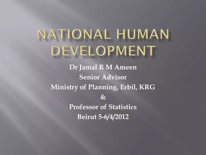 national human development