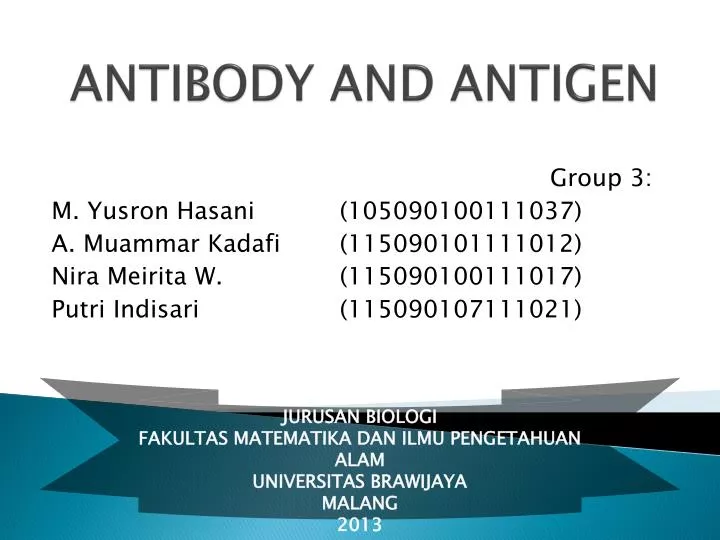 antibody and antigen