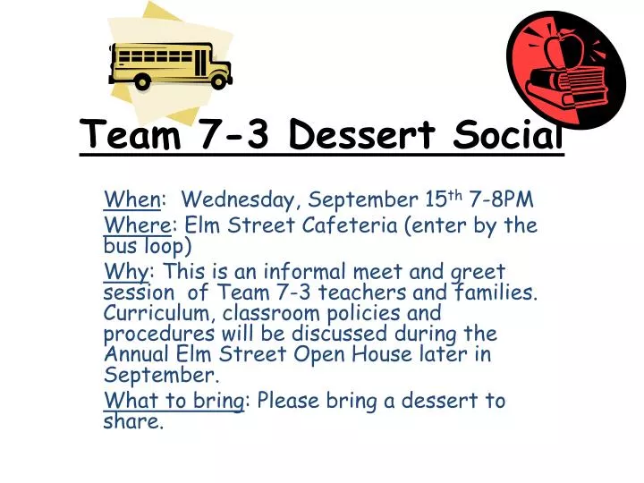 team 7 3 dessert social