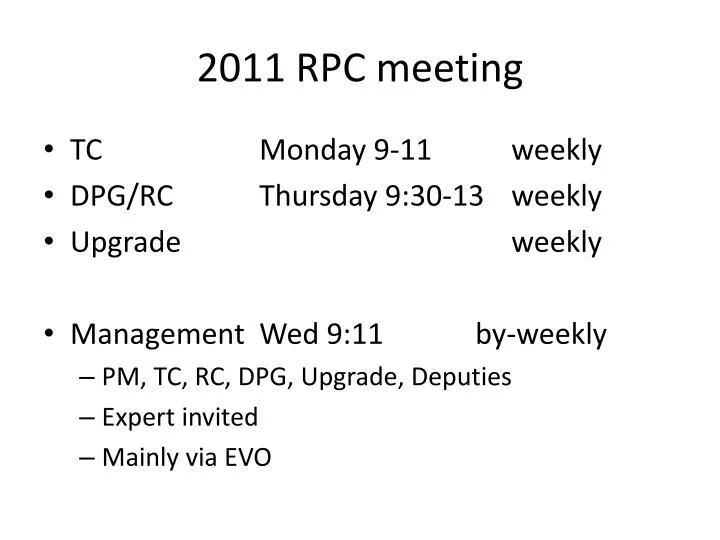 2011 rpc meeting