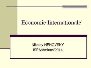 economie internationale