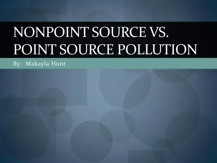 nonpoint source vs point source pollution