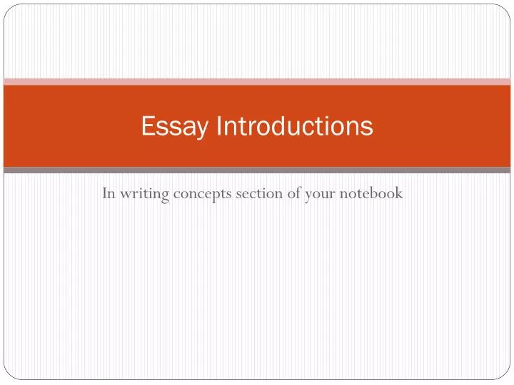 essay introductions