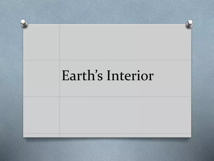 earth s interior