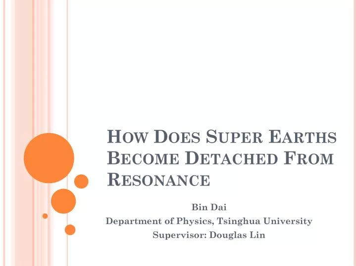 how does super earths become detached from resonance