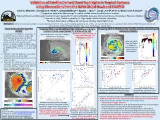 Validation of Satellite-Derived Cloud Top Heights in Tropical Cyclones