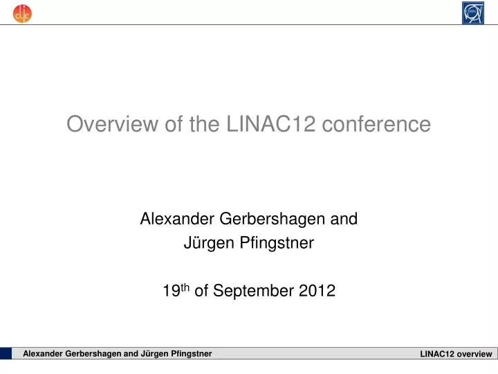 overview of the linac12 conference