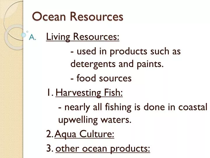 ocean resources