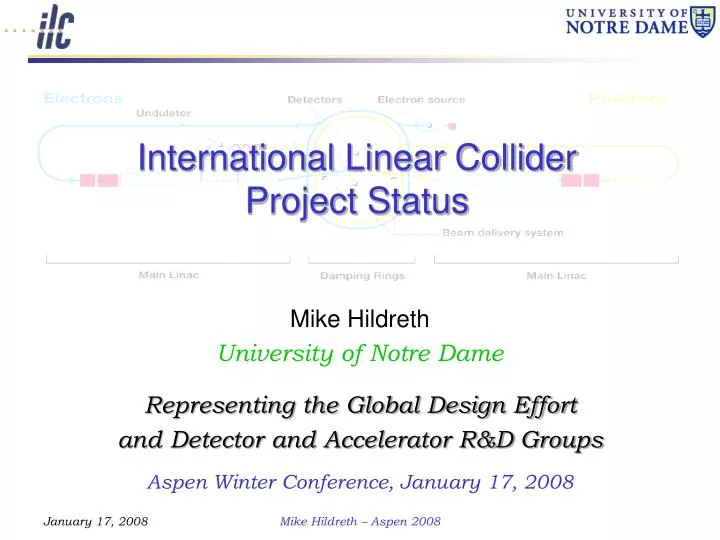 international linear collider project status