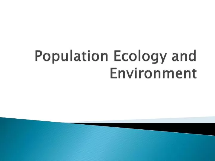 population ecology and environment