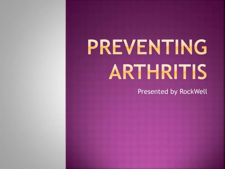 preventing arthritis