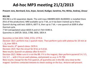 Ad-hoc MP3 meeting 21/2/2013