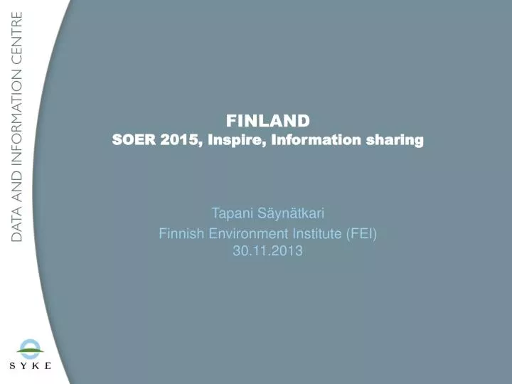 finland soer 2015 inspire information sharing