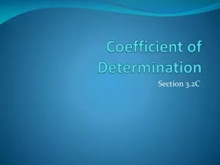 Coefficient of Determination